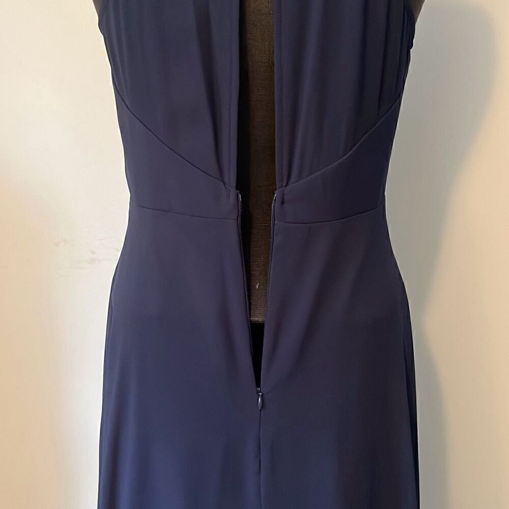 Lulus Women's Navy Blue Lined Sleeveless Halterneck Prom Long Dress Medium - Picture 6 of 10